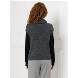 Жилет вязаный тёмно-серый