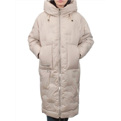 305 BEIGE Пальто зимнее стеганое женское (200 гр. холлофайбер)