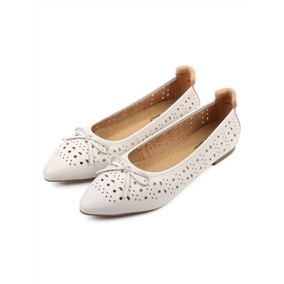 06-7388-66R GRAY/BEIGE Туфли летние женские "Лодочки" (натуральная кожа)