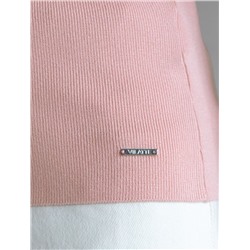 Джемпер с воротником-поло с коротким рукавом тонкой вязки из вискозы