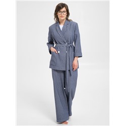 Брюки сине-серые в полоску