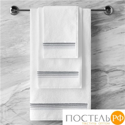 TOGAS ЛИНАРИ бел-сер Полотенце 40х60, 100% хлопок, 550 г/м2
