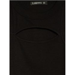 Топ-майка с вырезом, Black