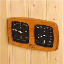 Термометр - гигрометр для бани и сауны, 23.5×12.7×2.5 см, деревянный, «Добропаровъ»