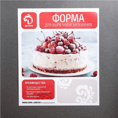 Противень 30×20×5,5 см "Прямоугольник. Жаклин", антипригарное покрытие