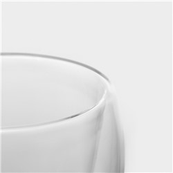 Набор стаканов с двойными стенками Magistro, 200 мл, 8.3×8.2 см, 2 шт., стекло, прозрачный