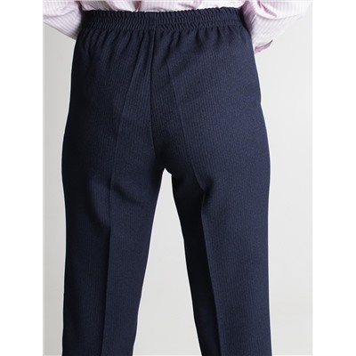Женские брюки весна-осень Классика резинка темно-синяя полоска