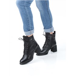 04-M3-2274 BLACK Ботинки зимние женские (натуральная кожа, натуральный мех)