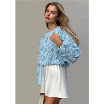 Лонгслив с рюшами