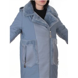 8088 GRAY/LT. BLUE Куртка зимняя женская (верблюжья шерсть, 120 гр. холлофайбер)