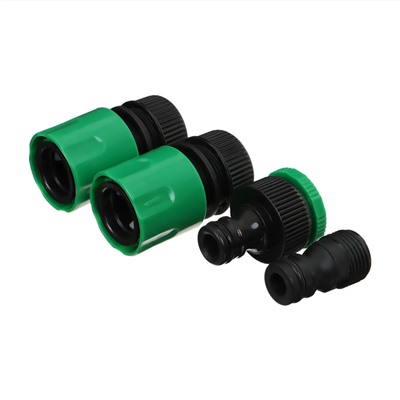 Набор коннекторов, d=1/2" (12 мм), 4 шт., 2 штуцера, 2 коннектора, Greengo