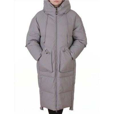 6615 GRAY Пальто зимнее женское (200 гр. холлофайбер)