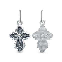 084.55 крест из серебра частично черненый штампованный