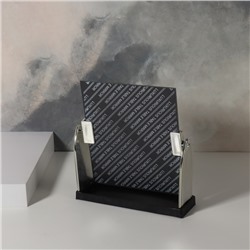 Зеркало настольное, зеркальная поверхность 15×17.5 см, серебристое
