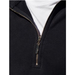 Джемпер с воротом на молнии из петельчатого  футера трехнитки с эластаном