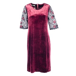 Женское платье миди бархатное 4045 размер 48, 50, 52, 54