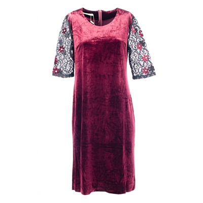 Женское платье миди бархатное 4045 размер 48, 50, 52, 54