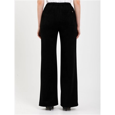 Брюки чёрные из искусственной замши