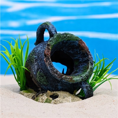 Декор для аквариума «Античная ваза», 10.5×7×10 см