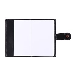 Записная книжка А6, 102 листа, обложка ПВХ, на кнопке, коричневая