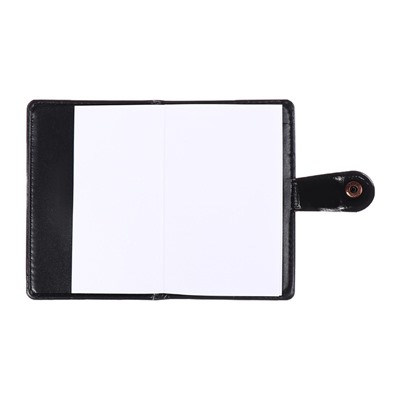 Записная книжка А6, 102 листа, обложка ПВХ, на кнопке, коричневая