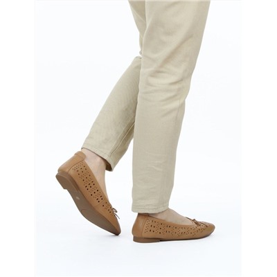 06-7388-66JT LT. BROWN Туфли летние женские "Лодочки" (натуральная кожа)