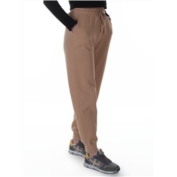 2623 BEIGE Штаны утепленные спортивные женские (85% хлопок, 10% полиэстер, 5% спандекс)