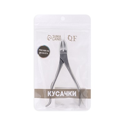 Кусачки педикюрные «Premium», скрытая пружина, изогнутая ручка, 12.5 см, длина лезвия-17 мм