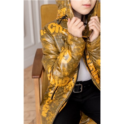 2117 Пальто на синтепоне Жёлтый/170