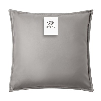 Наволочка декоративная «Этель», 45×45 см, кожзам, металлик/серая