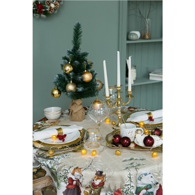 Скатерть новогодняя «Этель» Winter holidays, d=150 см ±3 см, с ГМВО, 100% хлопок, саржа 190 г/м²