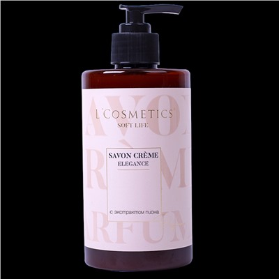 Жидкое крем-мыло Savon Crème серии Soft life ELEGANCE с экстрактом пиона 450 мл