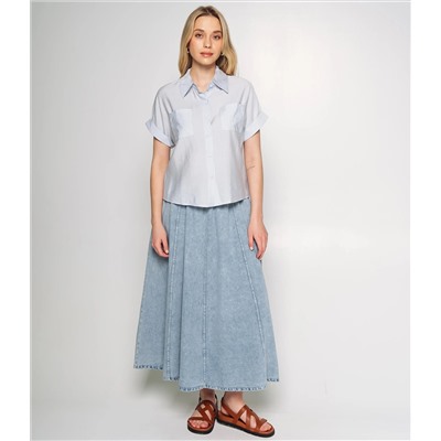 Рубашка #КТ807 (5), серо-голубой