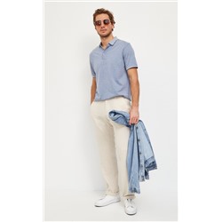 Брюки льняные мужские P111-0852 светло-бежевые