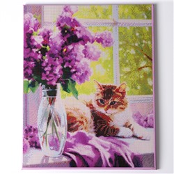Алмазная вышивка полное заполнение «Рыжий кот», на раме, 40×50 см