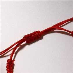 Браслет Love кубики, красный в чернёном серебре, 7 см