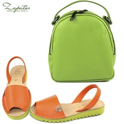 AB.Z · Pelle · mochila NAPA (630) PISTACHO+AB.ZAPATOS · 3201 naranja