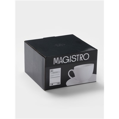 Чайная пара Magisto English tea party, 220 мл, фарфор, белая