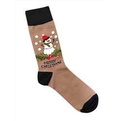 Носки НГ р.37-44 "Happy NY" Снеговик