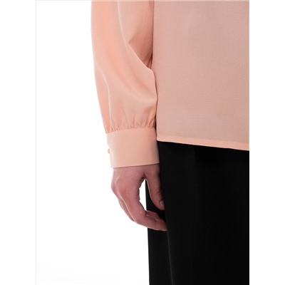 Блузка персикового цвета с длинным рукавом