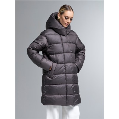 Пуховик женский коричневый