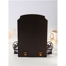 Подставка для кулича и 9 яиц «Храм», синяя. под кулич: 15.5 см, 25.5×22×25 см