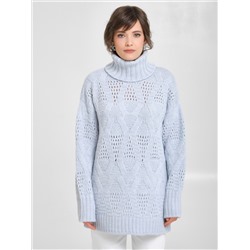 Свитер вязаный голубой