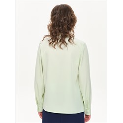 Блузка бледно-зелёная с длинным рукавом