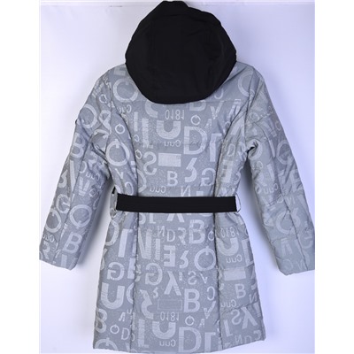 2107 Пальто на синтепоне Серый/130