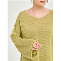 Джемпер вязаный светло-оливкового цвета