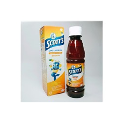 Эмульсия со вкусом апельсина Масло печени трески от Scott's Emulsion Orange Flavor Cod Liver Oil 200 мл.