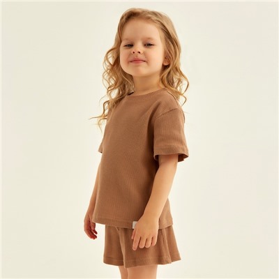 Пижама детская SL HOME, размер 36 (134-140 см), цвет кофейный