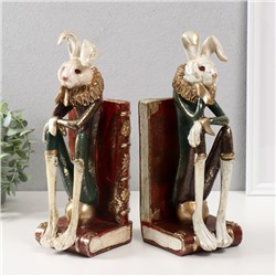 Держатель - подставка для книг «Придворные зайцы», набор 2 шт., 25×10×30.5 см