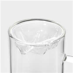 Кружка Magistro «Горы», 330 мл, стекло, прозрачная